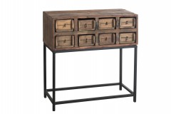 CONSOLE 8 DRAWER RECYCLED WOOD - CONSOLES, DESKS